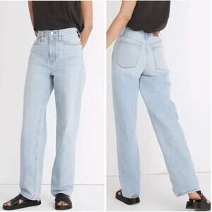 NEW Madewell Baggy Straight‎ Jeans in Berteau Wash, 33